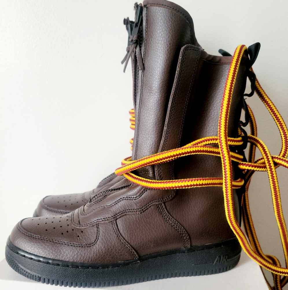 NIKE SF Air Force 1 Men High Boot Brown Rope Lace
